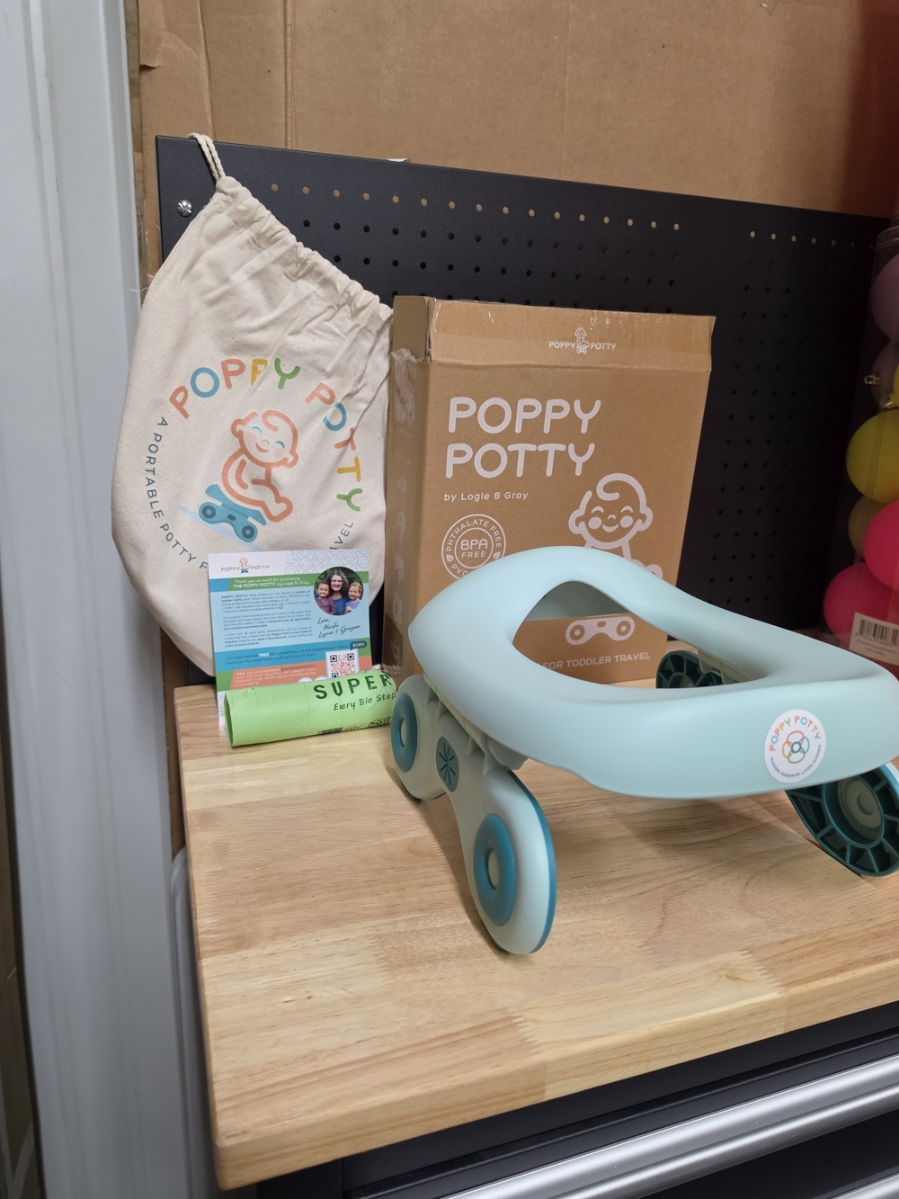 Poppy Potty Kids Travel Potty Seat - Blue - Picture 2 of 8